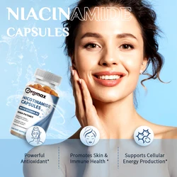 Oral Vitamin B3 Nicotinamide Capsules with COQ10 Support Heart Health, Skin Cell Health Relieve Rough and Cracked Skin Support