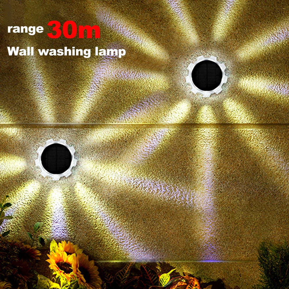 

2pcs Solar LED Wall Lights Outdoor Wall Lamps With Induction Switch IP65 Waterproof Solar Up Down Lights For Home Garden Porch