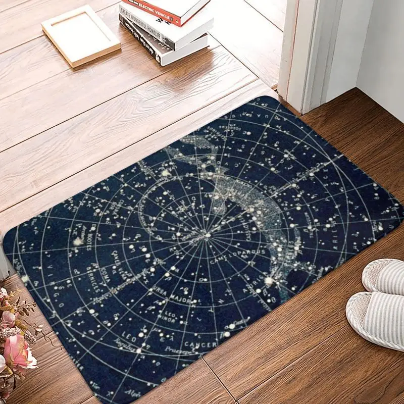 The Star Constellations Vintage 1900 Galaxy Front Floor Door Entrance Mat Outdoor Kitchen Bath Doormat Garden Carpet Rug