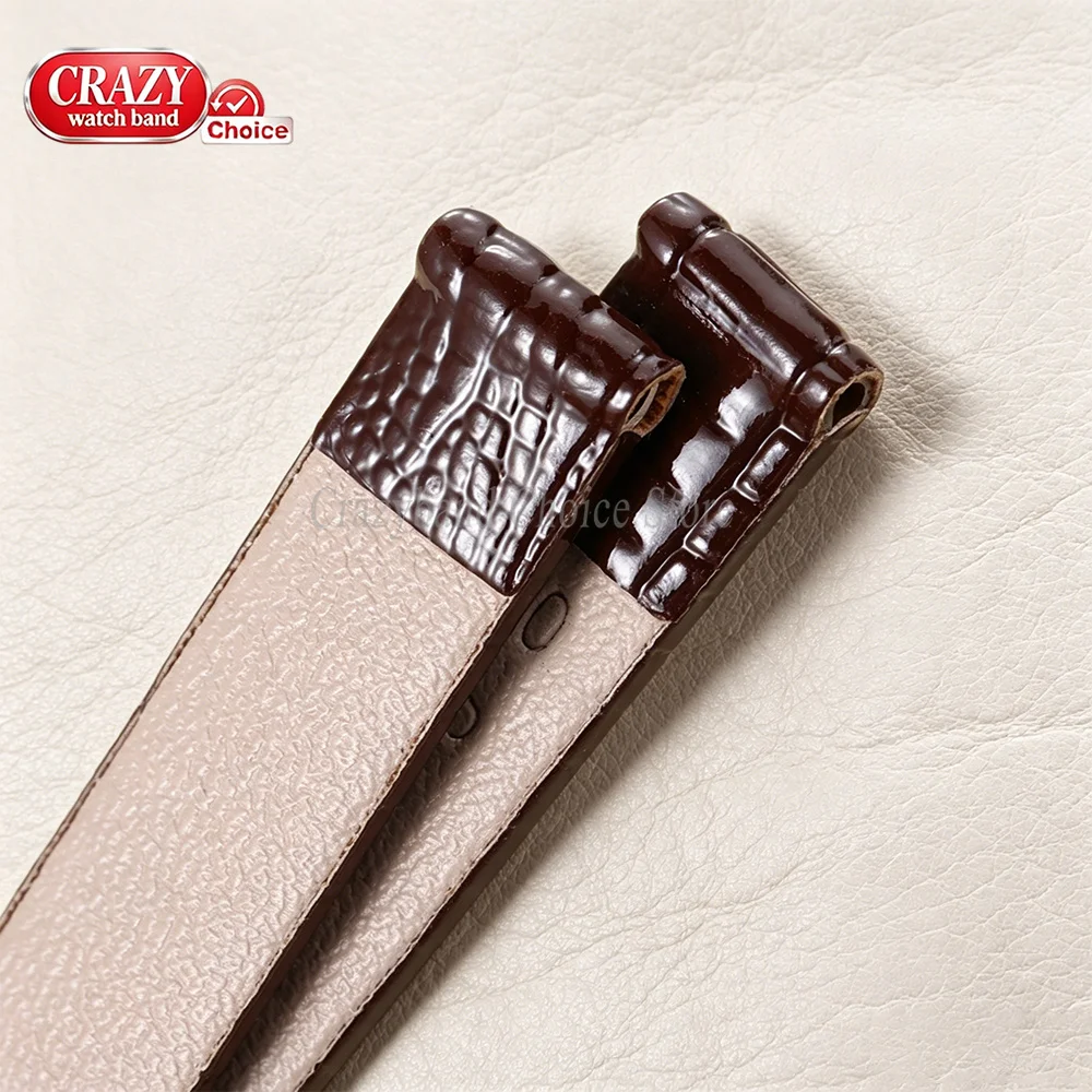 Schlanke Leder-Uhrenarmbänder, weich, für Herren und Damen, Ersatzarmband, hochwertiges Business-Universal-Armband, 8 mm, 10 mm, 12 mm, 14 mm, 16 mm, braun – Detail 9