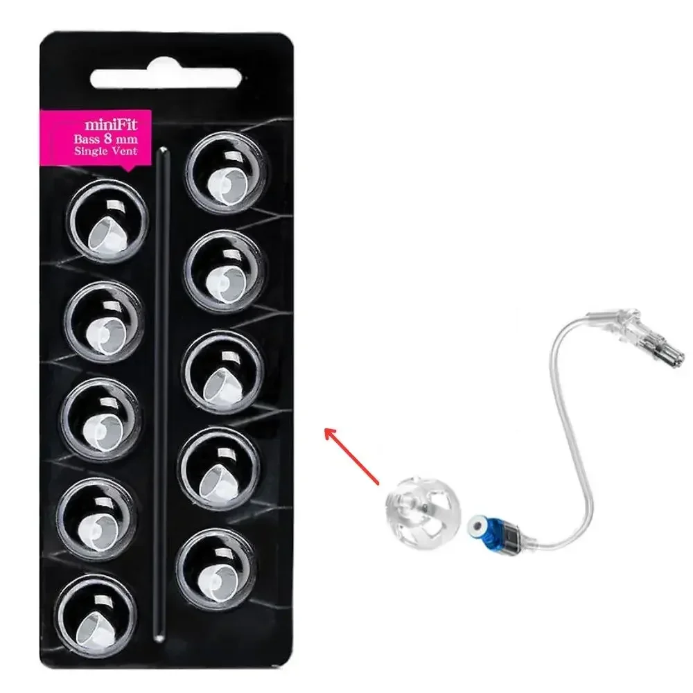 

Универсальные купола для слуховых аппаратов Oticon MiniFit Bass 8 мм, с одним отверстием, упаковка 30 штук, расходные материалы для слуховых аппаратов