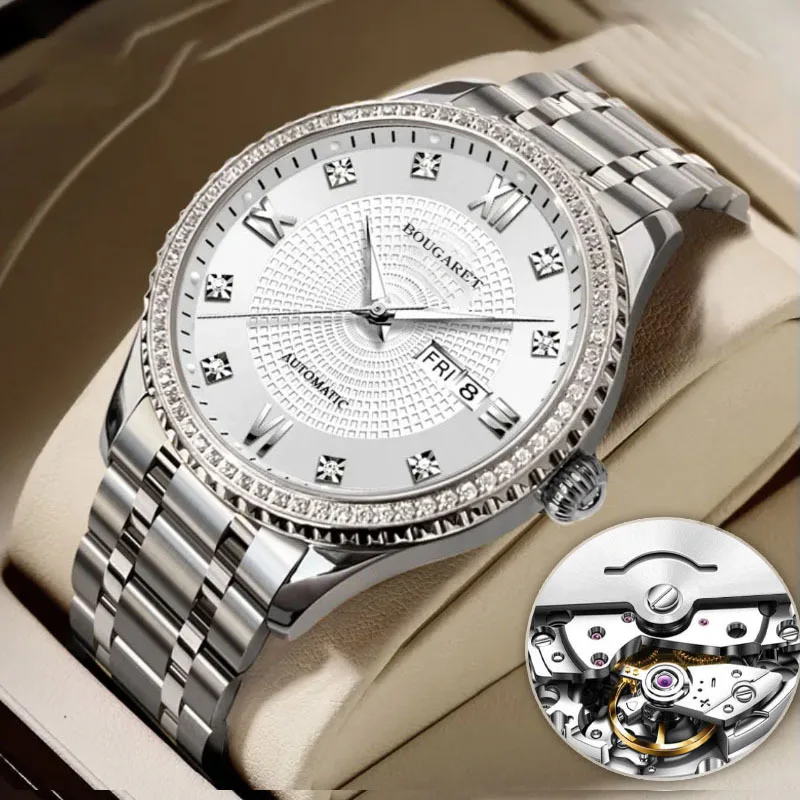 ZH216 新しいファッショナブルなメンズ腕時計、カジュアルファッション、防水夜光カレンダー、ダイヤモンド象嵌クォーツ時計、男性用腕時計