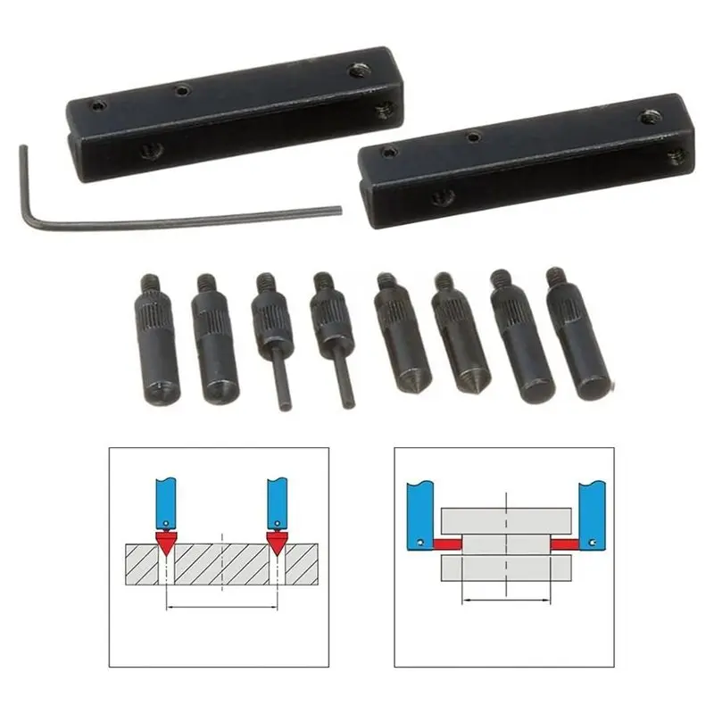 B62B-내부 외부 홈 계단 측정용 디지털 캘리퍼 액세서리 키트 8개 측정 포인트, 2개 클램프, 1개 렌치 도구
