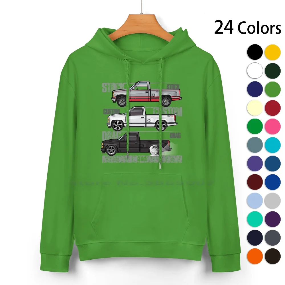 3in1 Cotton Hoodie Sweater 24 Colors Chevy Truck Pickup 1988 1989 1990 1991 1992 1993 1994 1995 1996 1997 1998 V8 Super