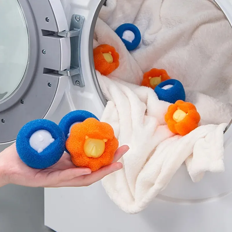 Waschmaschine Schwamm Wasch ball, Tierhaar Reinigung Anti-Verschränkung Wasch ball, wieder verwendbar