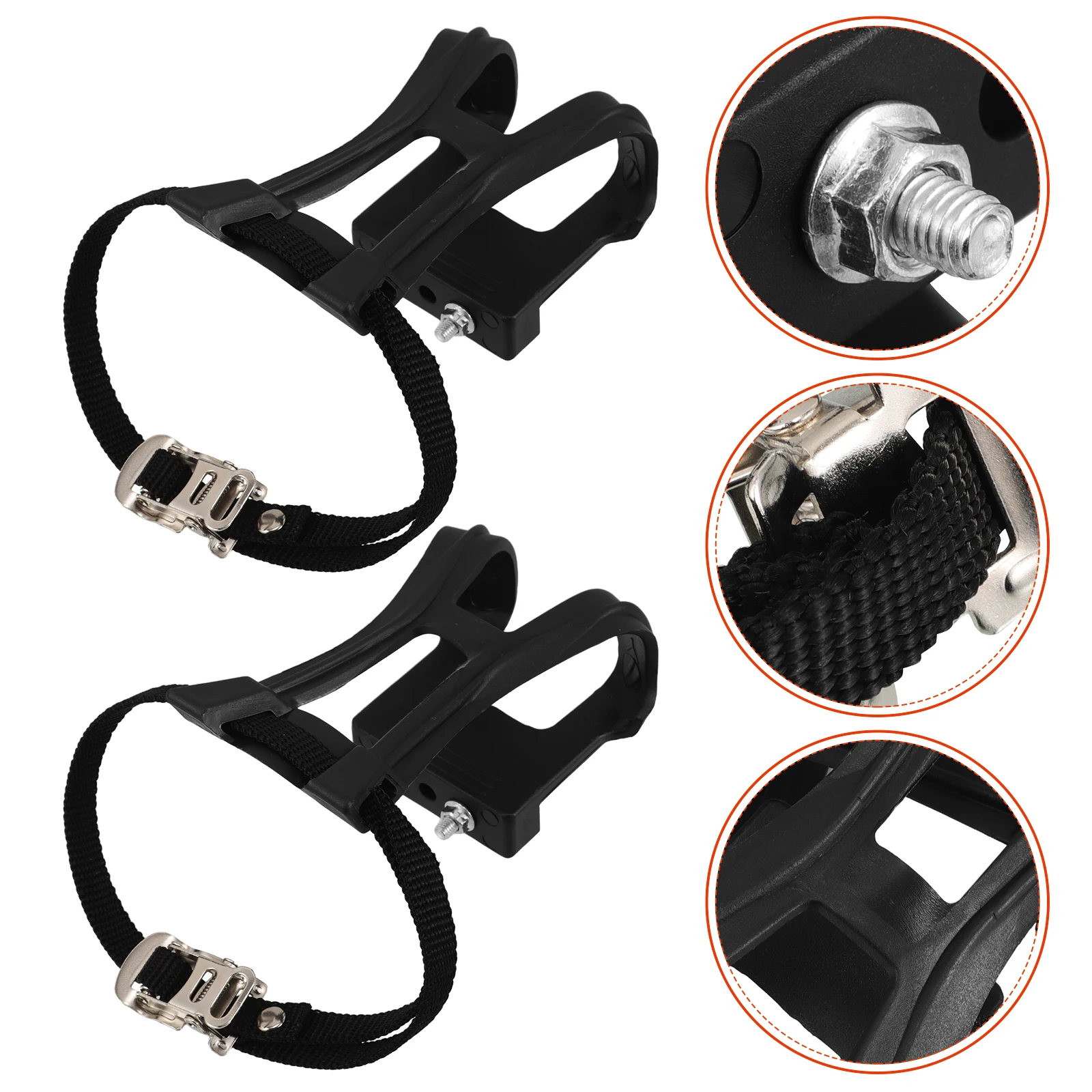 

2pcs Muzzle Toe Straps Comfortable Nonslip Bike Accessories Harness Bound Feet Plastic Nylon Ankle Protection Versatile Usage