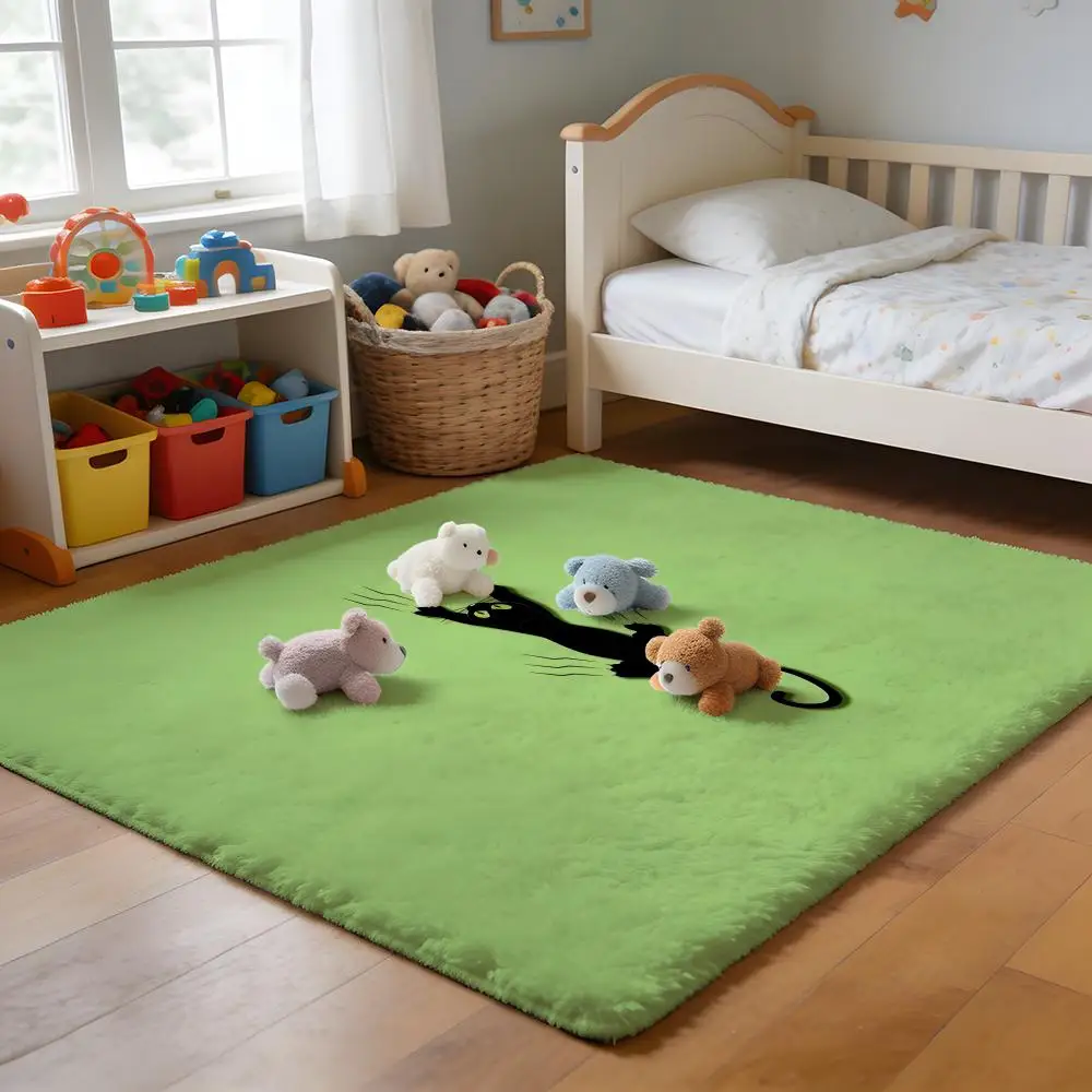 

Floor Mat Soft Flannel Rug Non-Slip Absorbent Mat for Bathroom Bedroom Home Decor Cute Design O-Oioi Classic