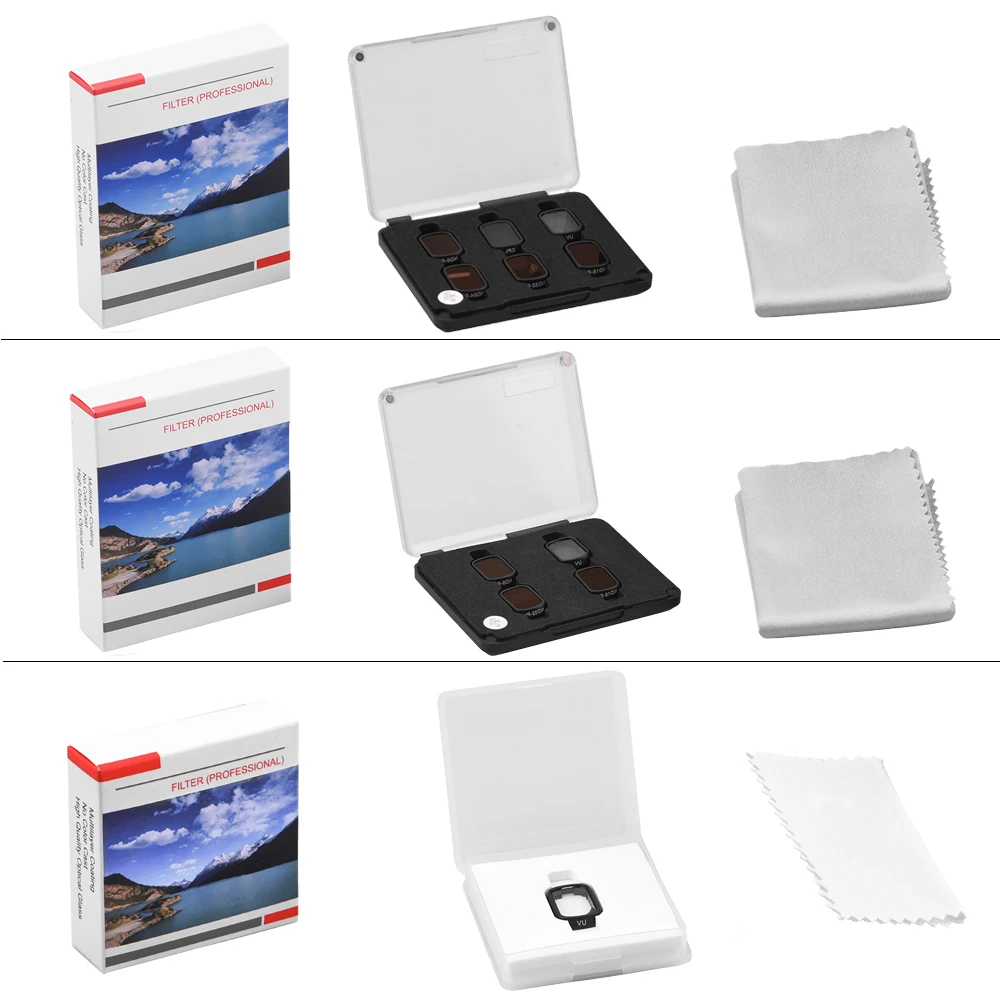 BRDRC-렌즈 필터, DJI Mini 3/3 PRO HD UV CPL ND8 ND16 ND32 ND64/PL 방수 필터 키트 드론 퀵 릴리스 액세서리