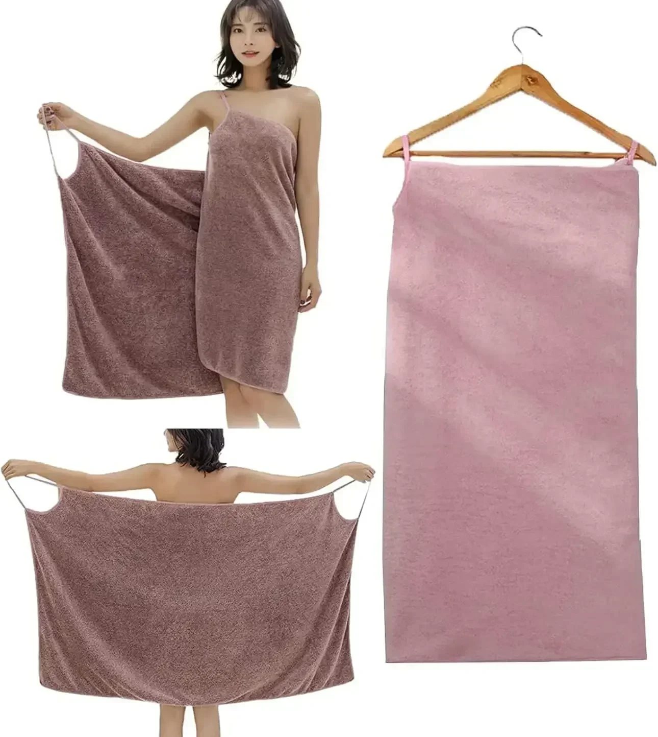 Wearable Bath Towel Ladies Summer Bustier Bath Towel Thickened 70X140cm Absorbent Comfortable Beach Towel Sling Bath Towel