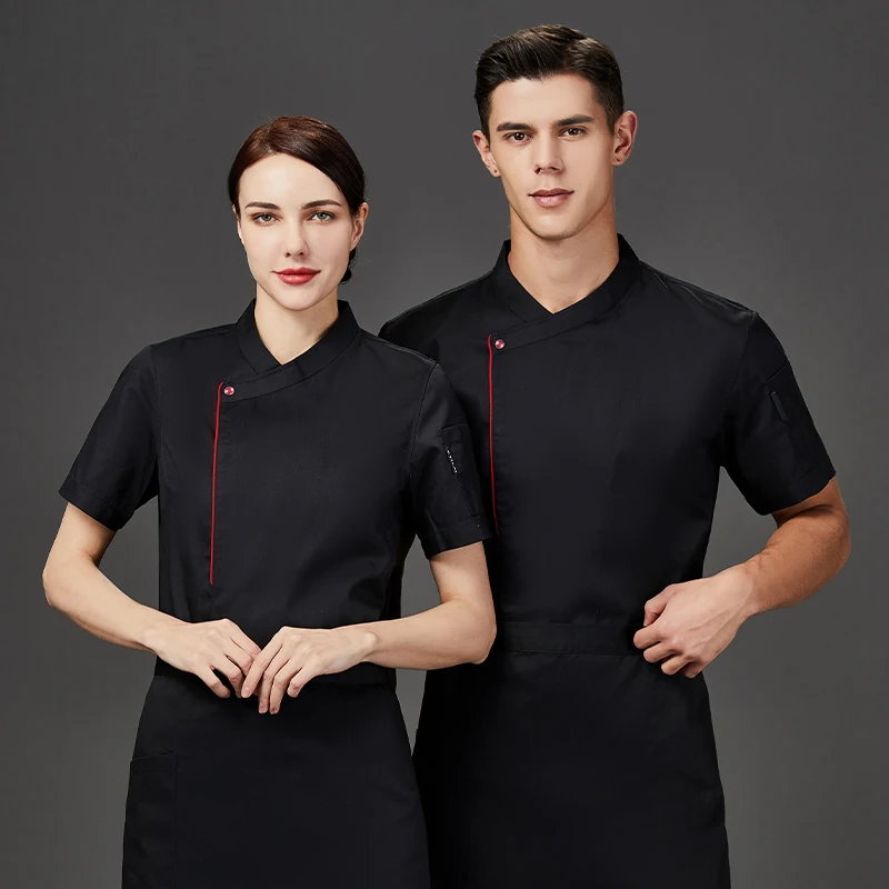 Unisex Koch Kleidung für Männer Frauen Kellner Küche Kochen Kostüm Arbeits uniformen Restaurant Hotel Kostüm Koch Shirt