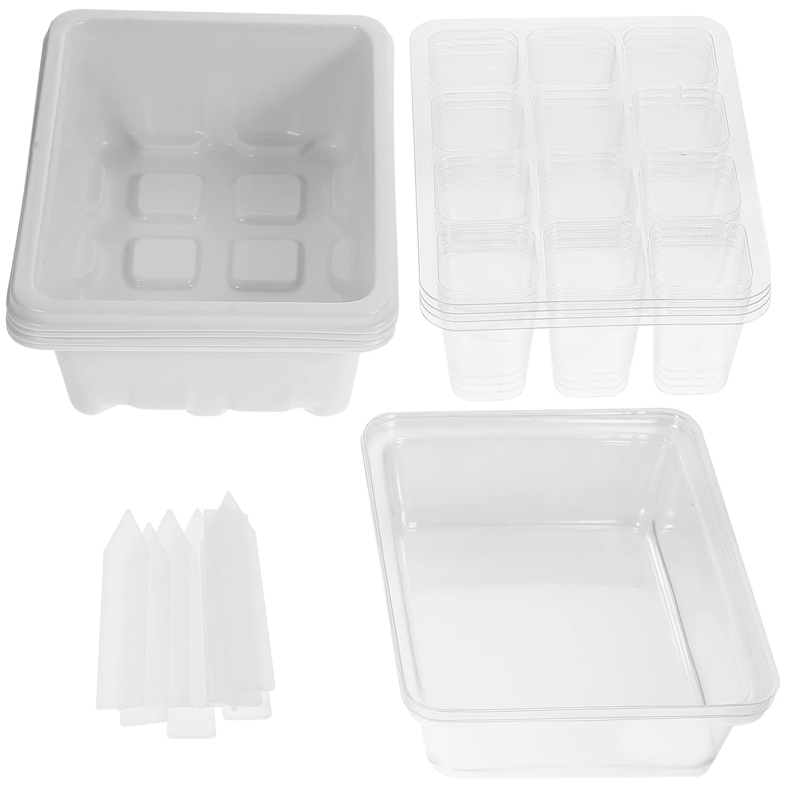 

1Set Vegetable Nursery Seedling Starter Tray Germination Tray Reusable for Garden Greenhouse Plants Seed Starting Trays