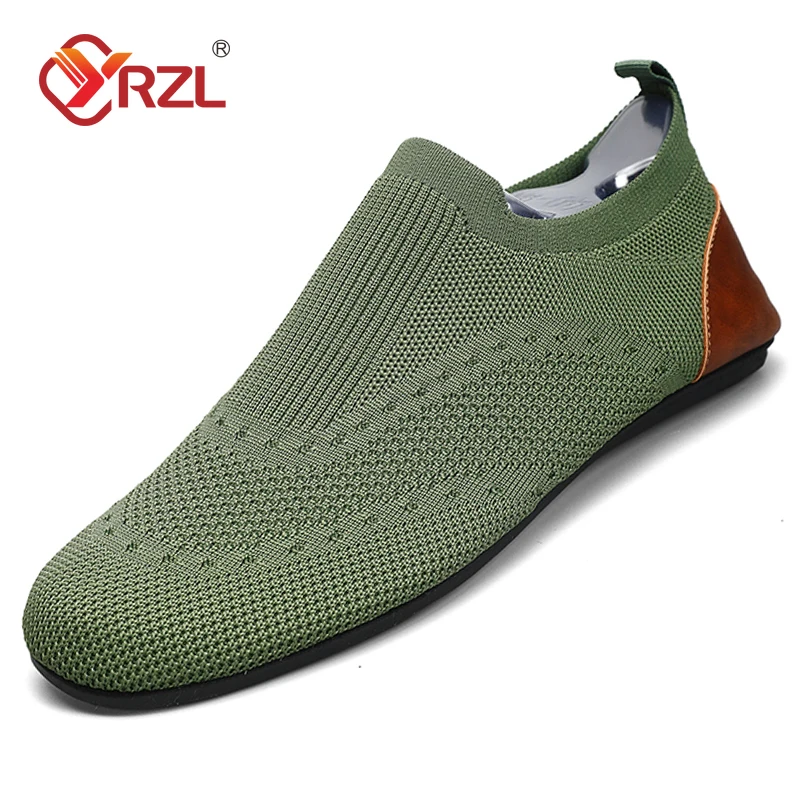 YRZL Men's Casual Shoes Versatile Comfortable Work Loafers Mesh Lightweight Leisure Shoe Men Thin Mens Breathable Walking Shoes