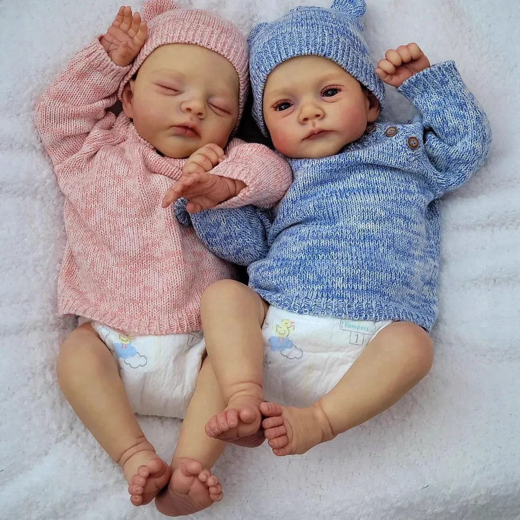 

Новые куклы Reborn Baby, силиконовые близнецы, лилии и Ирисы, реалистичная сенсорная кукла, игрушка, Рождественский подарок, ручная роспись на день рождения, волосы, кукла для новорожденного
