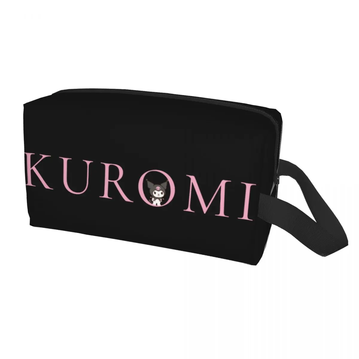 Custom Kawaii Cartoon Kuromi Skull Travel Toiletry Bag Women Cute Rabbit Anime Cosmetic Makeup Bag Beauty Storage Dopp Kit