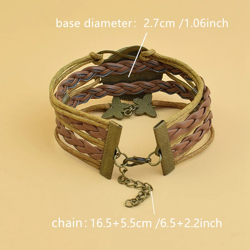 Horse Head Pattern Multi-layer Woven Leather Bracelet Men Wrap Bracelet Horse-riding Lovers Gift