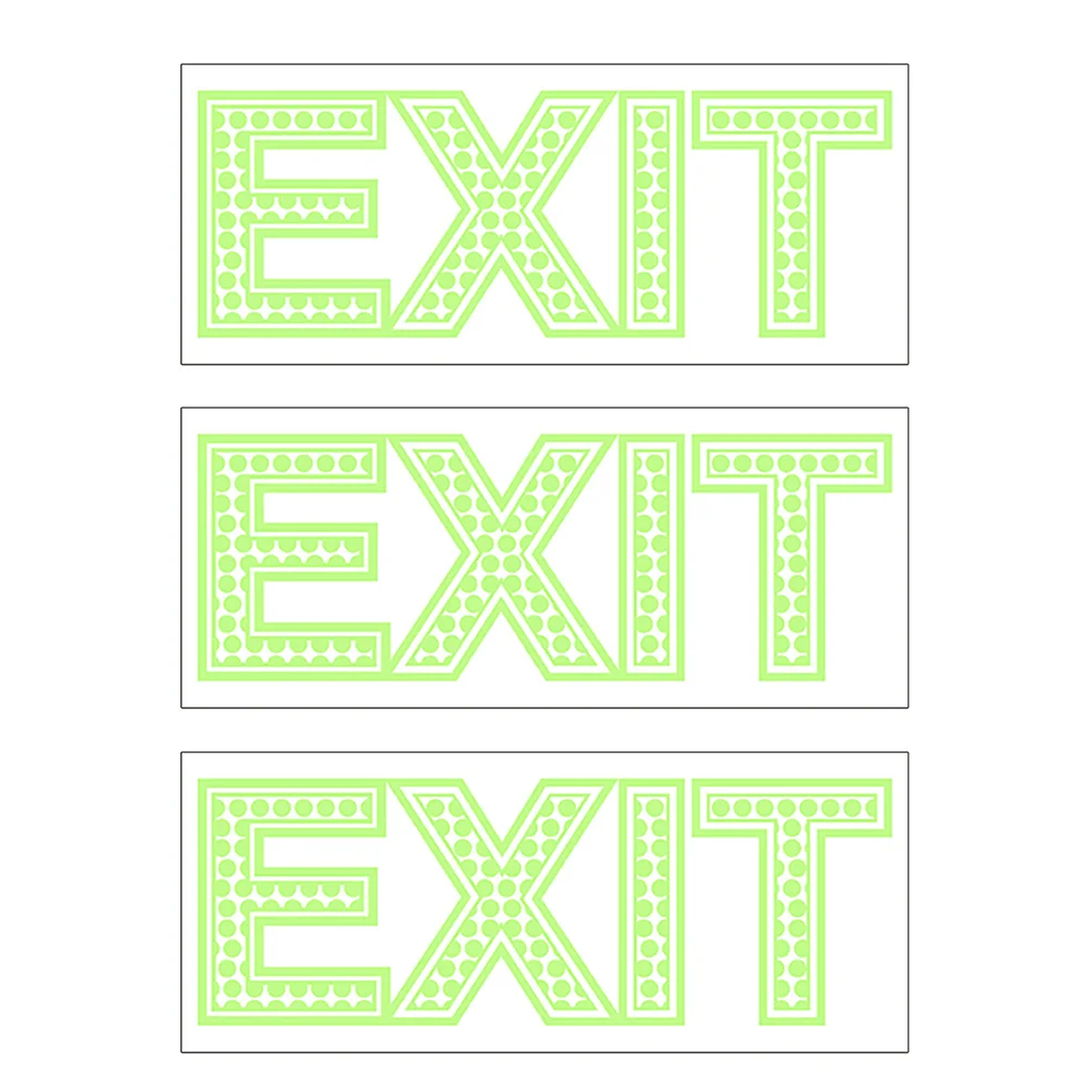 

Disposal Emergency Light Exit Sign Nail Stickers Photoluminescent Warning Office Decal