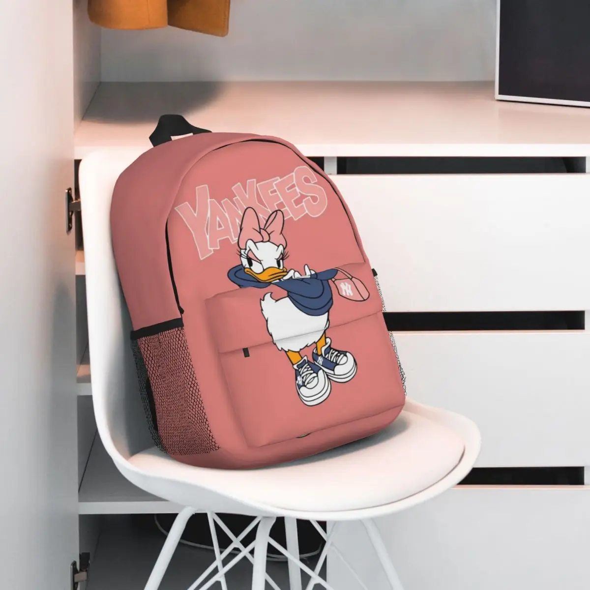 Donald Duck ransel 15 inci awet, desain ergonomis ringan untuk kenyamanan dan kenyamanan