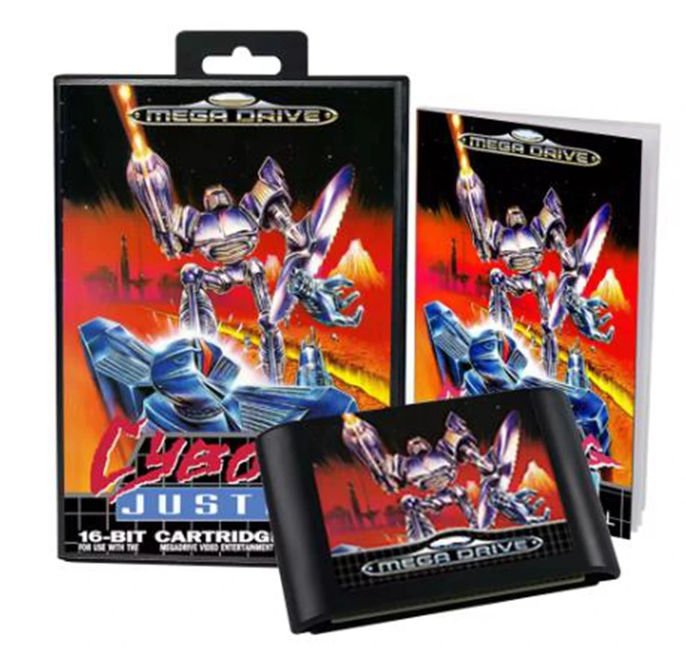 

Cyborg Justice with Box and Manual for 16 Bit Sega MD Game Cartridge Megadrive Genesis System