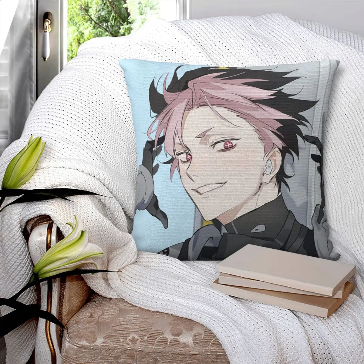 Anime Kaiju No 8 Square Pillowcase Cushion Cover Pillow Case Throw Pillow Cover for Home Bedroom Car