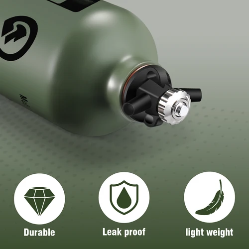 Imagen 2 del producto CAMPEAK Botella de combustible líquido Cubo de agua de 0,5 l/1 l para acampar al aire libre con válvula de seguridad