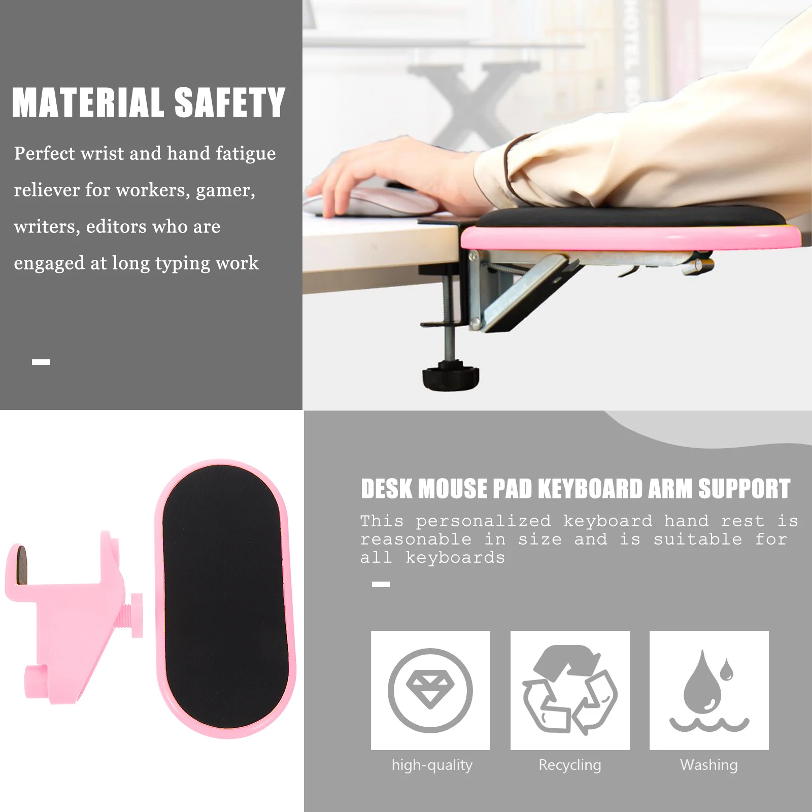 

Computer Armrest Computer Arm Rest Support Adjustable Arm Rest Support Adjustable Wrist Rest Support