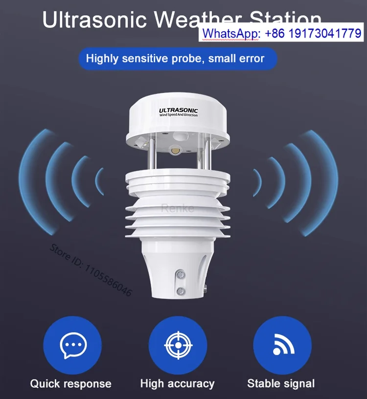 High precision Modbus weather station sensor with wind