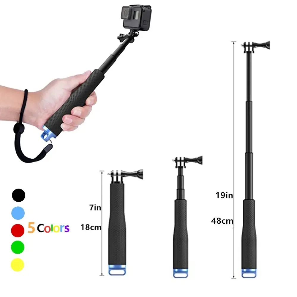 

Handheld Extendable Gopro Selfie Stick Aluminum Monopod Go Pro Stick For GoPro Hero 12 11 10 9 8 7 6 SJCAM SJ 8Sj 6 Accessories