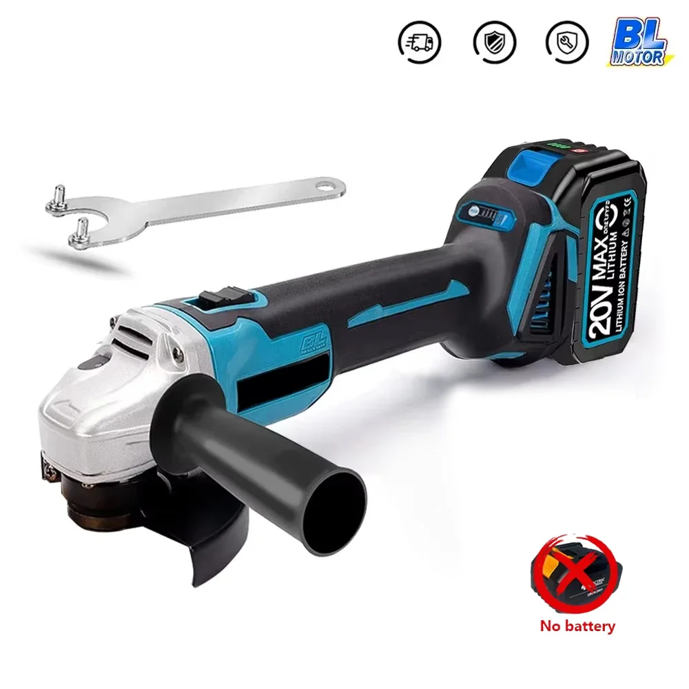 

125mm Brushless Cordless Angle Grinder compatible with Makita 18V Lithium Battery for Cutting Grinding Polishing Home DIY Tasks