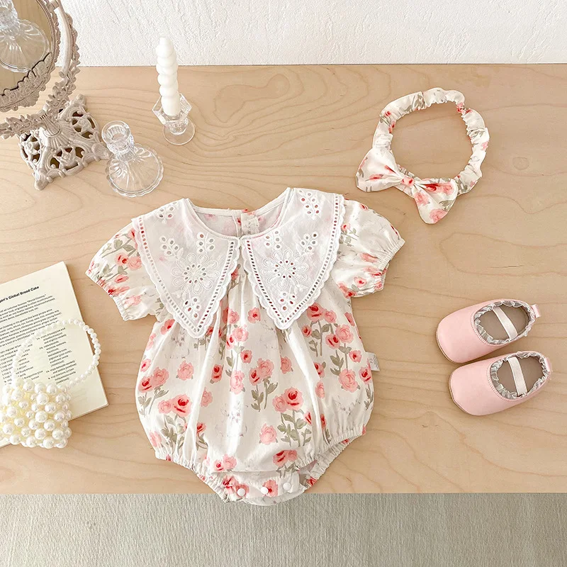 ZOETOPKID 2026 Sommer Kinderkleidung Säuglings-Strampler 0-24M Kinder Prinzessinnen-Bodysuit Ärmellos Baumwolle Bedruckt Mädchen Partykleid – Detail 7