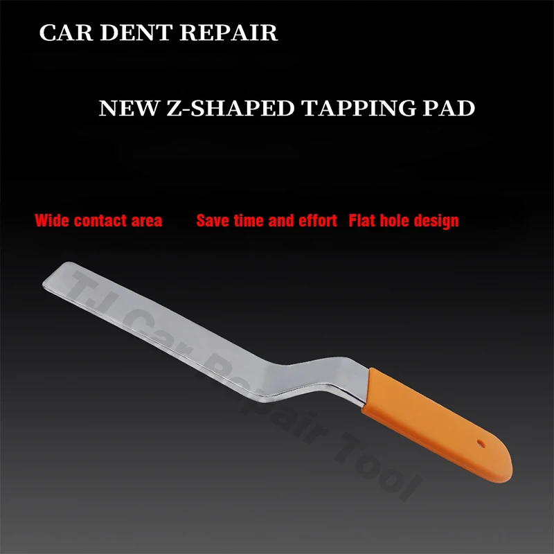 Car Dent Repair Tool Paintless Dent Repairing Knock Pads Rubber Handle Stainless Steel Backing Plate Body Dent Removal Tool