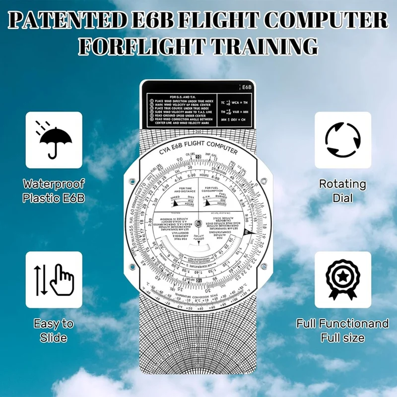 Top!-E6b Flight Calculator Flight Computer Calculator Essential Flying Training Student Tools For Flight Flying Training