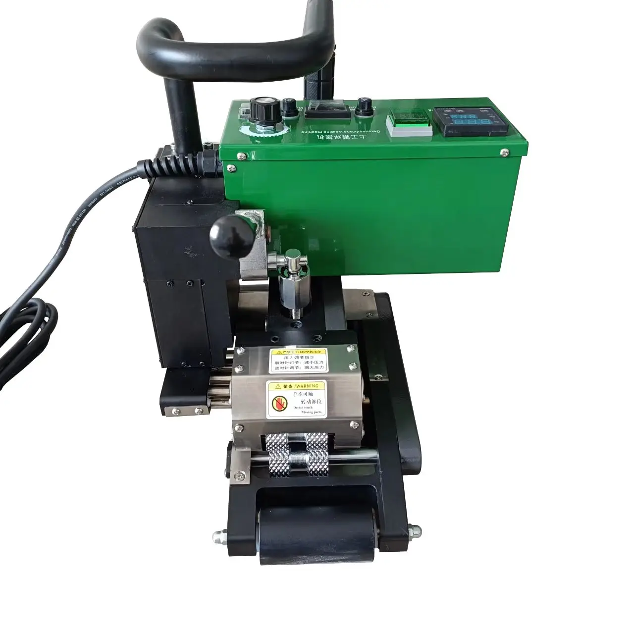 2100W Hot Wedge Welding Machine for HDPE Geomembrane Overlap - Industrial Welder with Digital Temperature Control & LED Display