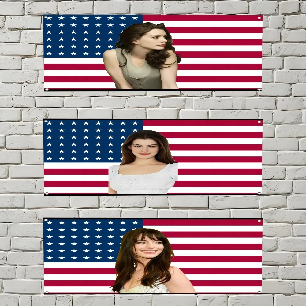 Anne Hathaway Flag Flag Polyester Digital Printing Banner Wall Art Out Door Decoration