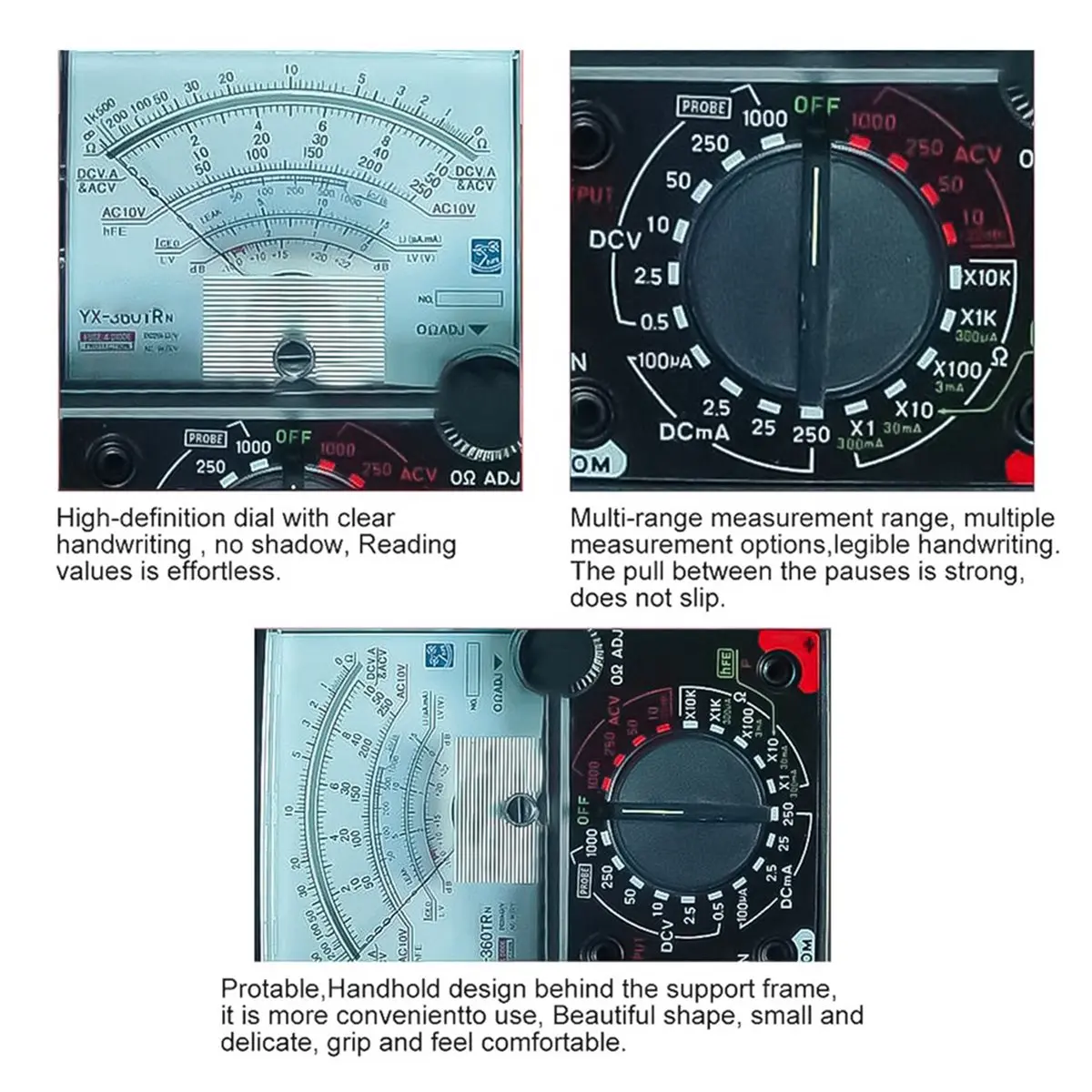 A003 -360TRN MINI Analog Multimeter AC DC Needle Type Universal Meter Pointer Display Voltmeter Ammeter