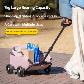 寵物推車 手提狗狗推車 四輪寵物旅行車 附遮陽罩 透氣 適用於小型中型寵物貓狗 8 最佳銷售 狗狗寵物推車 - №8