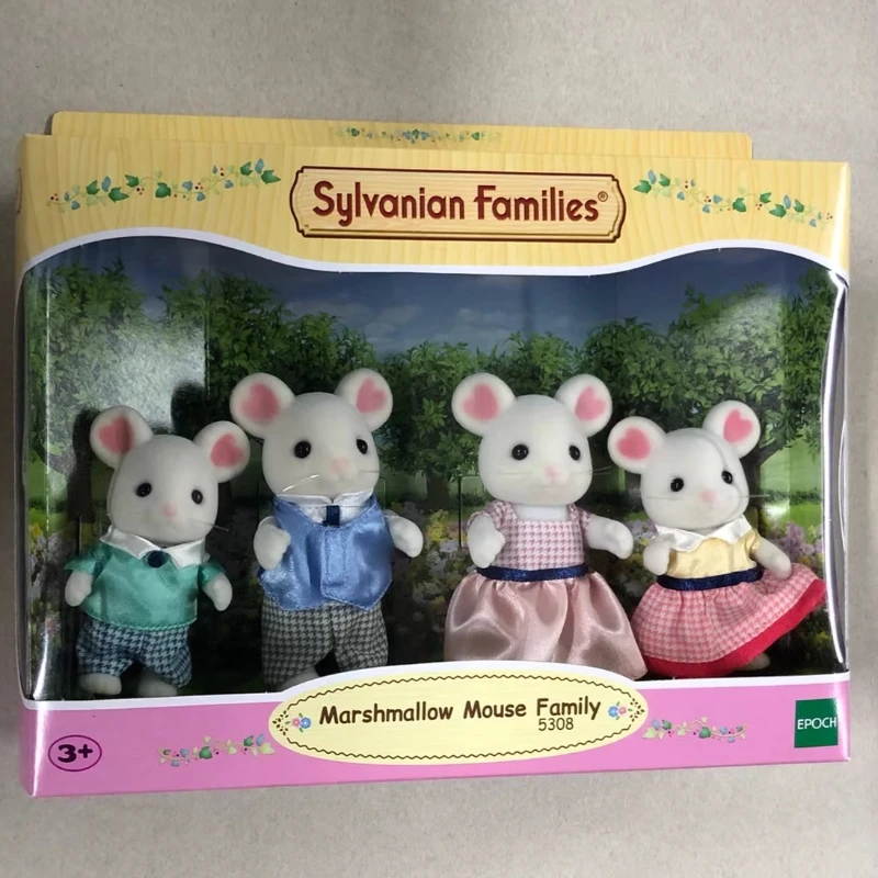 실바니안 패밀리 동물 가족 세트 팬더 고슴도치 플로라 토끼 수집용 장난감 귀여운 피규어 어린이 선물 방 장식 크리스마스 선물