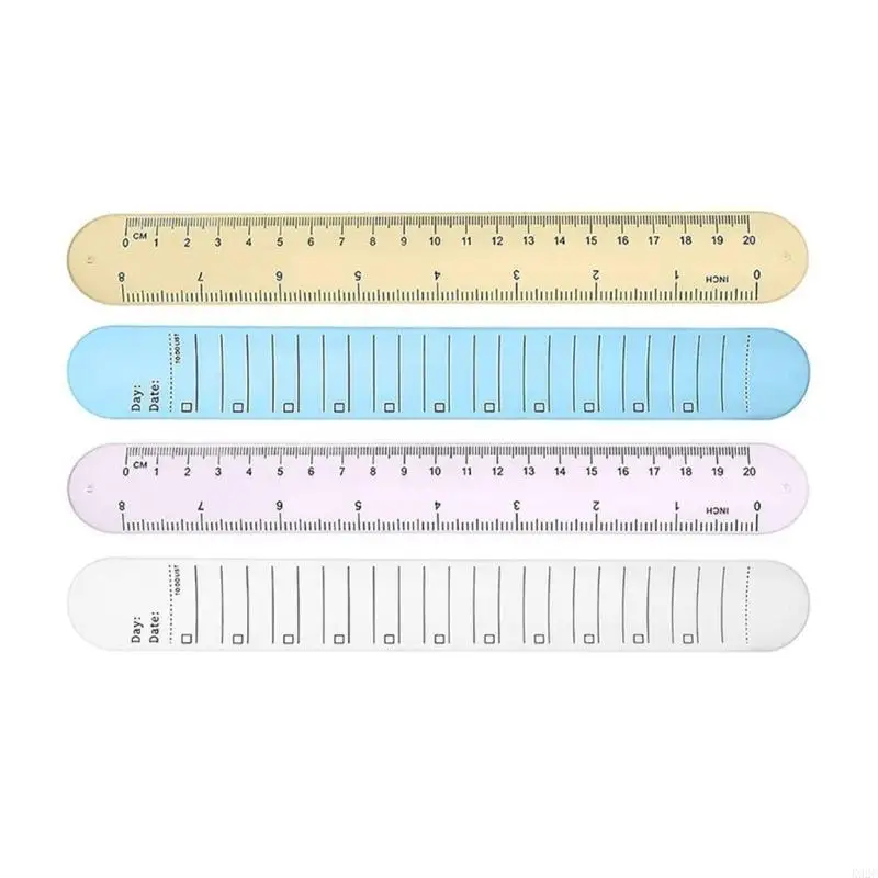 3-in-1 Reminder Slap Bracelets, Memos Pad, Ruler, Multifunctional Slap Bracelets Checklist Ruler for Stocking Fillers K92C