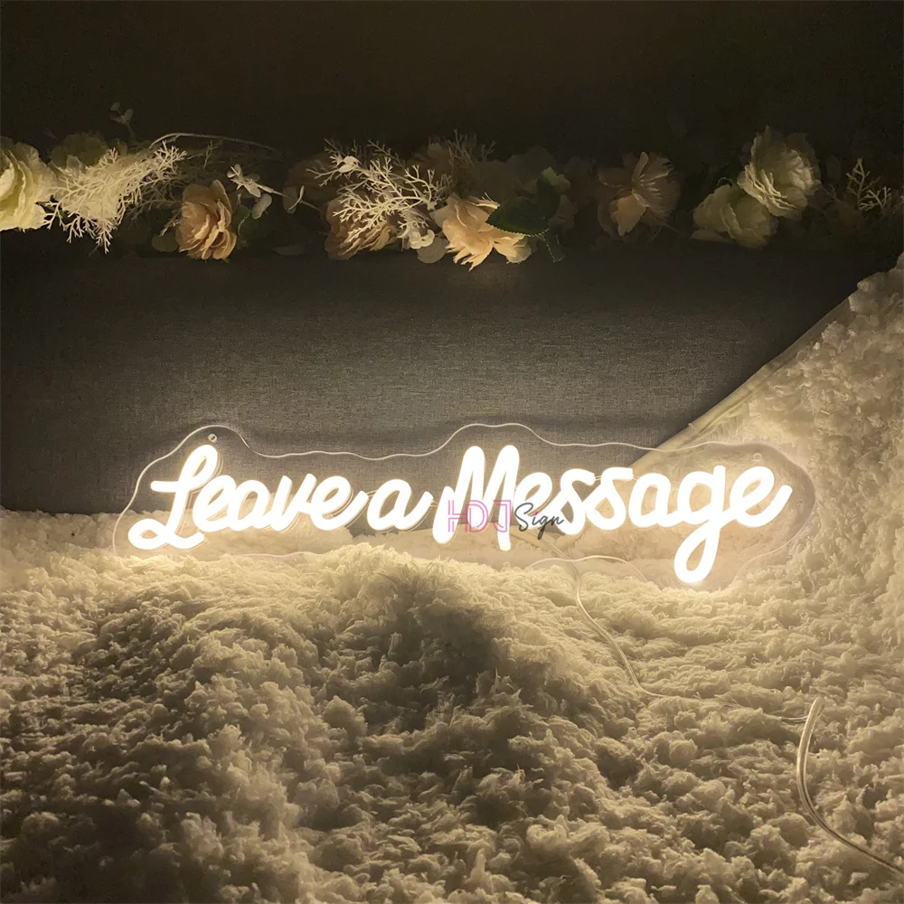 Leave A Message Led Neon Sign Girl Boy Home Bedroom Party Bar Night Lights Signs Coffee Shop Decoration Signbaord Neon Lamps