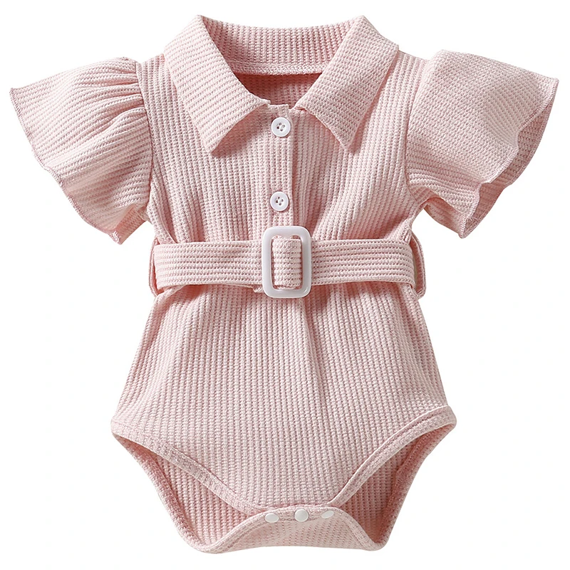 Zomer Babymeisje Outfits Koreaanse Schattige Katoenen Bodysuit Met Korte Mouwen Baby Rompertjes Baby Jumpsuit Pasgeboren Kleding 0 3 Maanden Bc1765