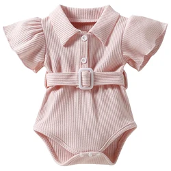 Summer Baby Girl Outfits Korean Cute Short Sleeve Cotton Bodysuit Baby Rompers Infant Jumpsuit Newborn Clothes 0 3 Months BC1765