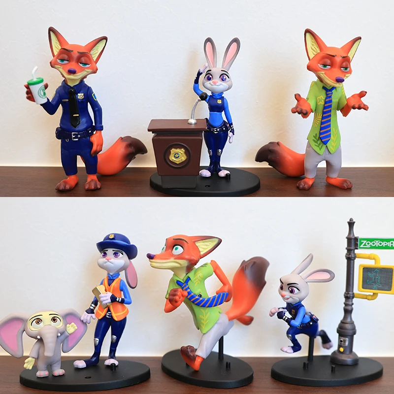 Wunderbares Geschenk für Anime-Partys, Disney IP-Desktop-Dekoration, Zootopia-Figurenpuppe, 2025, meistverkauftes Kuchendekorationsspielzeug