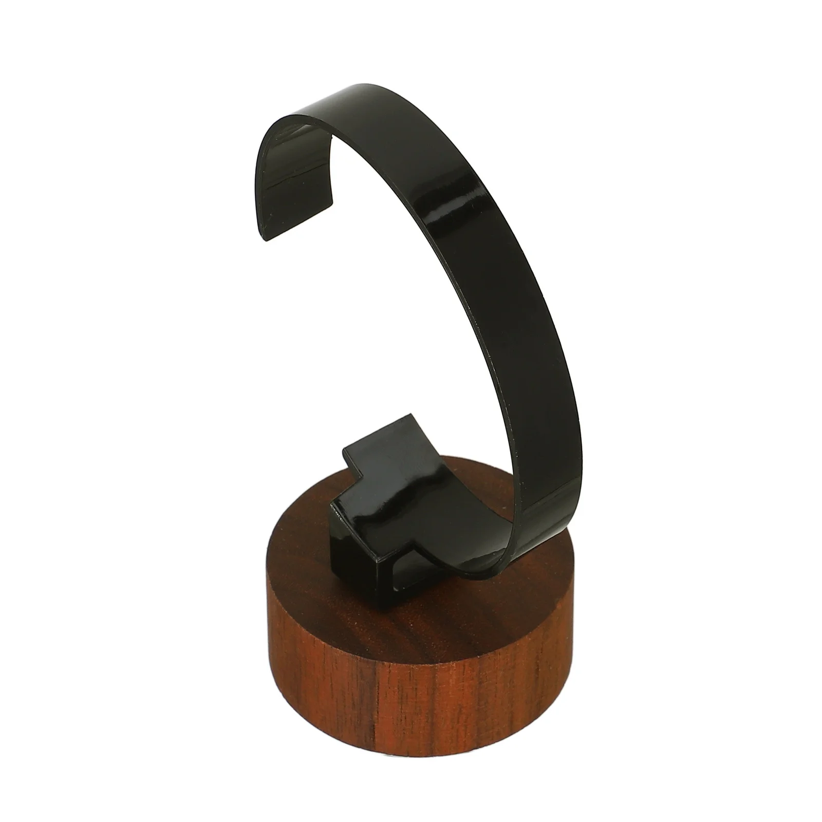 

1pcs Elegant Display Stand Wood Single Watch Sturdy C-Shaped Ring Holder For Men Women Retail Decor Wood Display Case For Watch
