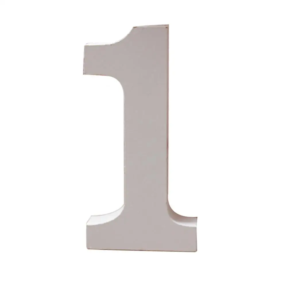 Decor 0-9 White Wooden Numbers Wedding Party Ornaments Hotel Home Photo Props