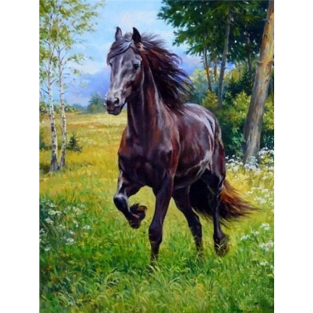 Animal Horse DIY Embroidery Cross Stitch 11CT Kits Needlework Craft Set Printed Canvas Cotton Thread Home Decoration On Sale