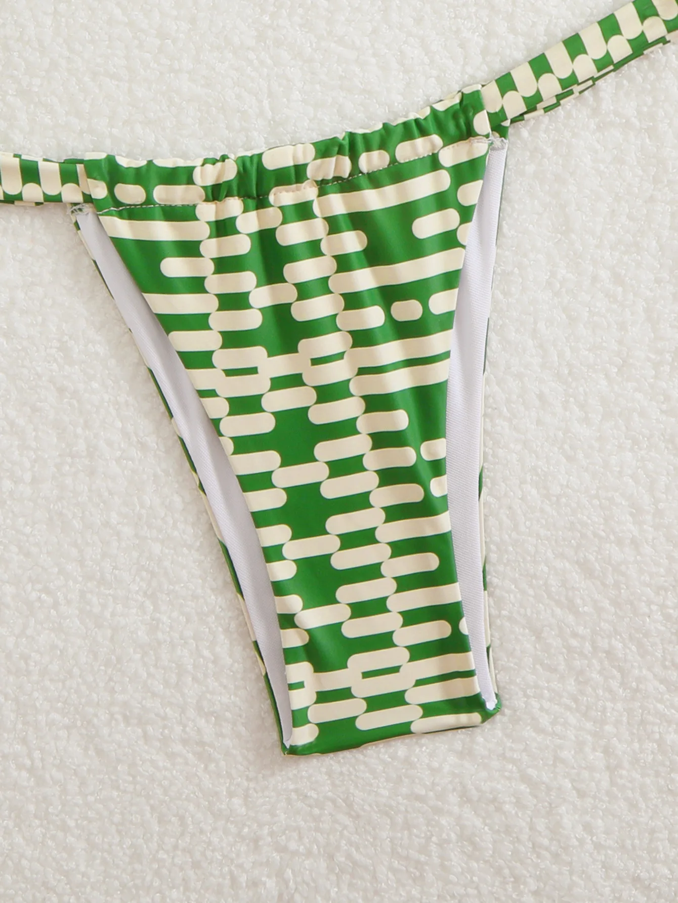 مثير الأخضر طباعة البيكينيات الصغيرة مجموعات قطعتين الرسن ثونغ المايوه ملابس السباحة conjunto دي بيكيني Tankini بحر biquini #3