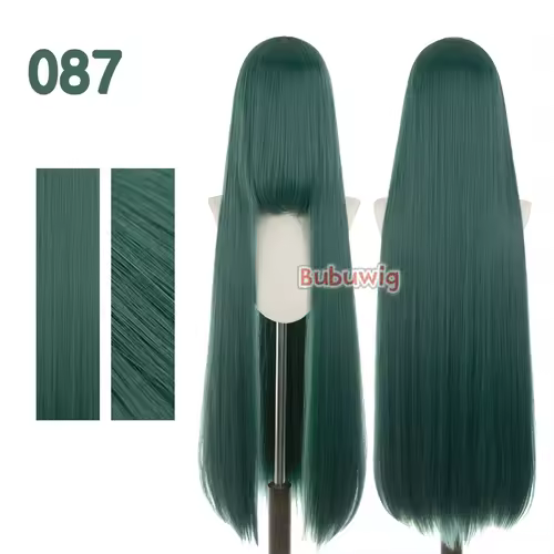 Bubuwig Synthetic Hair 100cm Long Straight Pure Color Cosplay Wigs Over 100 Colors Black White Red Blue Brown Wig Heat Resistant - Image 66