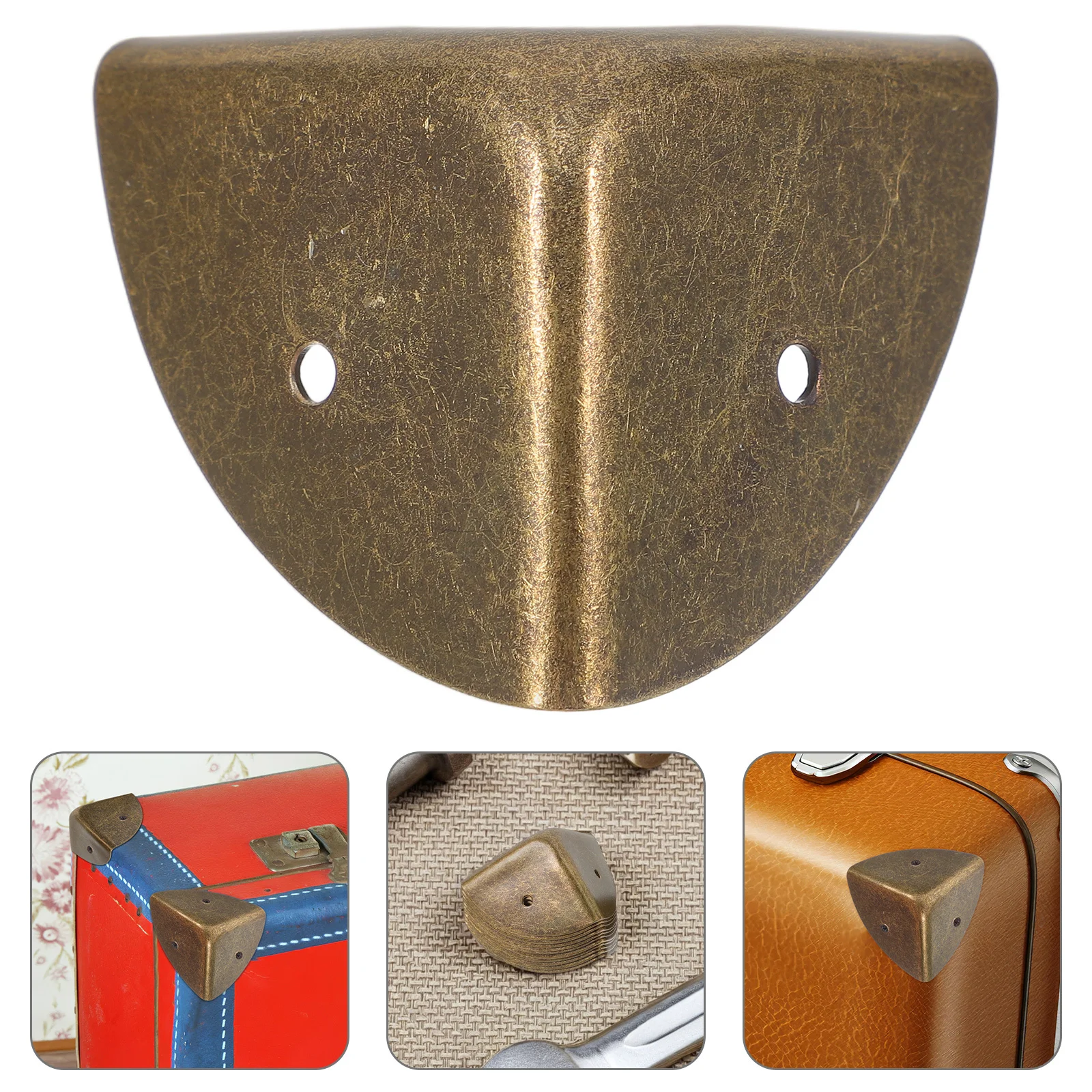 

12Pcs Heavy Duty Metal Corner Protectors Box Edge Guard Style Triangle Suitcase Wood Case Corner Safety Guards