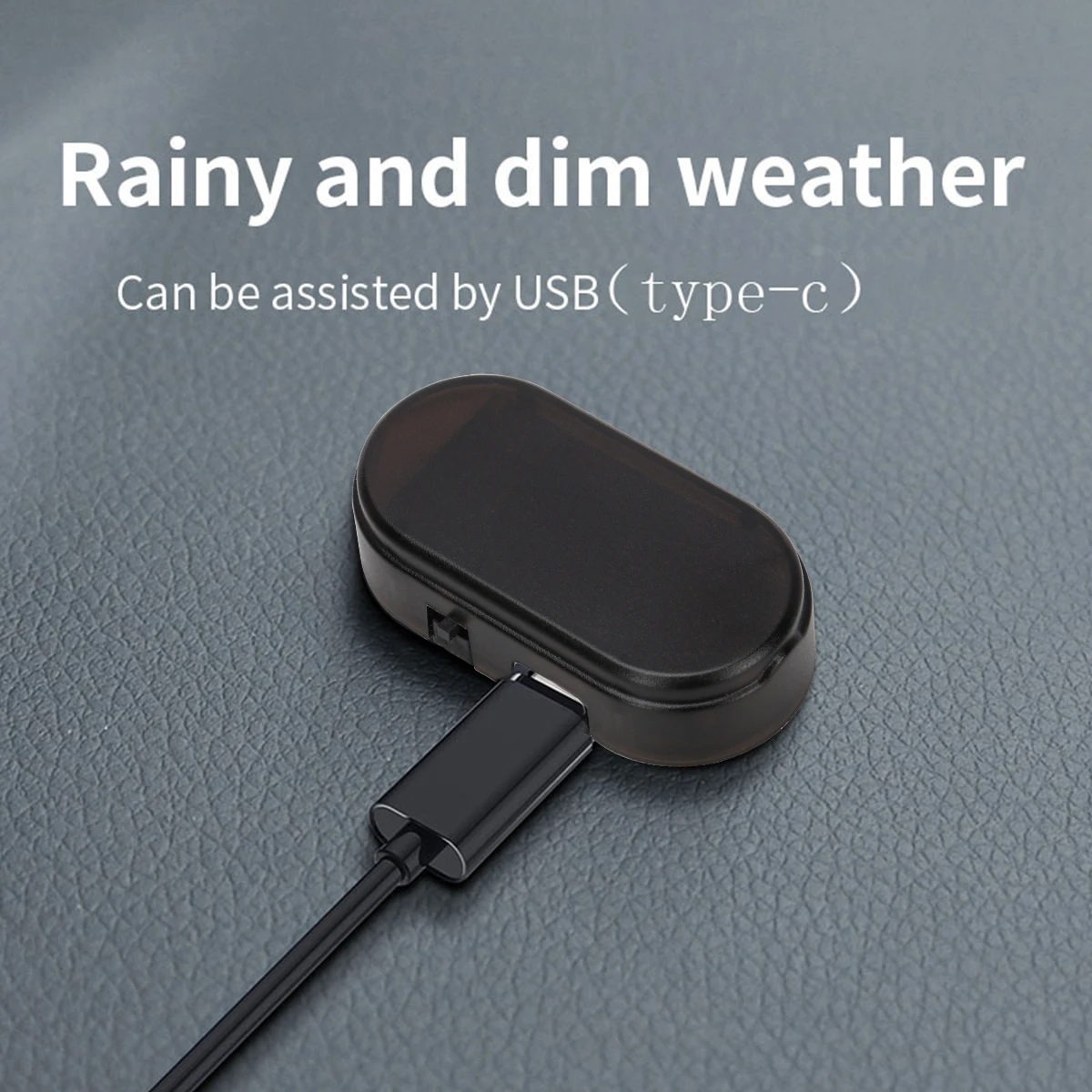 Car Mini LED Solar Warning Light Night Security Simulation Alarm Wireless Anti-theft Warning Light Red Flash Interior Decoration