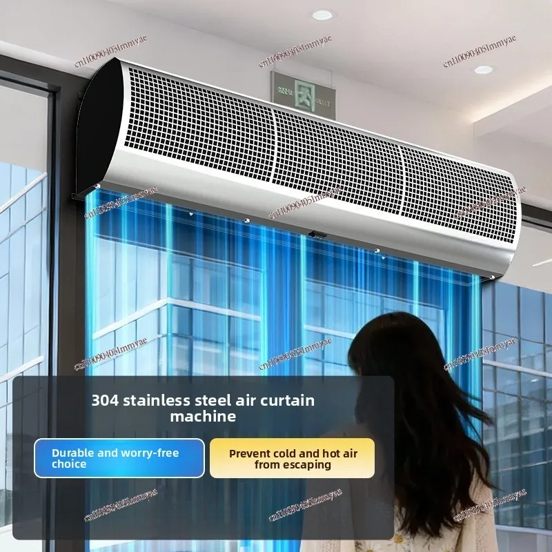 Dustproof Thermal Insulation Air Curtain Machine Stainless Steel Easy clean Air Curtain for Milk Tea Shop Entrance