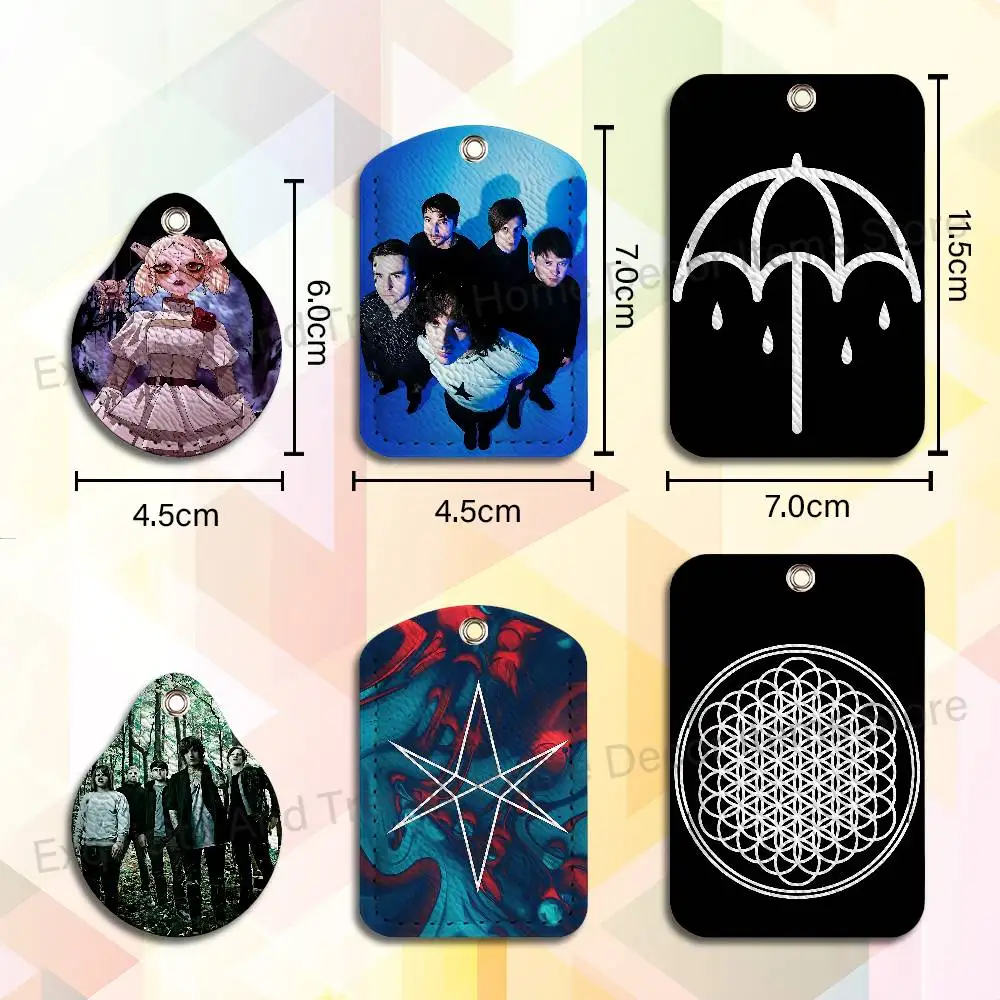 B-BringS Me The HorizonS Bmth Custom Access Card Case Leather Card Holder Transportation Card Case Gifts